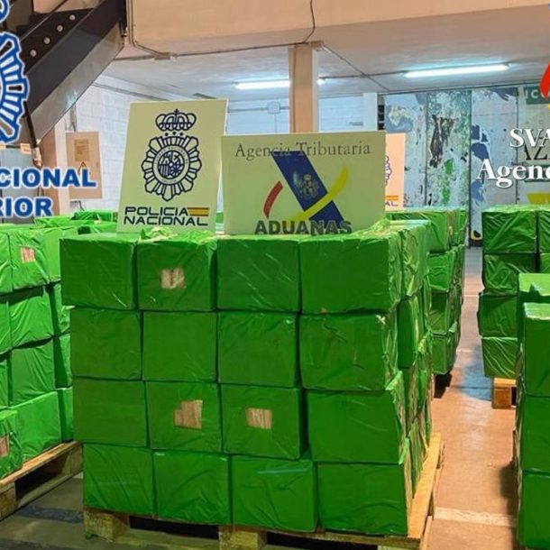 La Policía Nacional valora en 265 millones el mayor alijo de cocaína incautado en Alicante